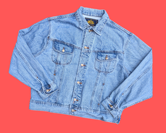 Veste en jean Slipknot faite à la main et recyclée, taille M