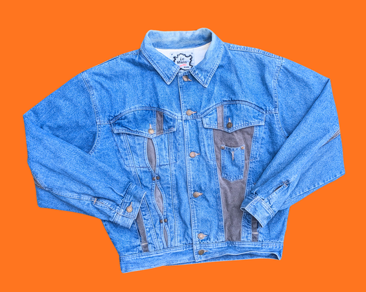 Handmade, Upcycled The Godfather Denim Jacket Size L for Men
