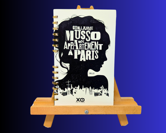 Handmade and Upcycled Un Appartement à Paris Novel by Guillaume Musso Notebook