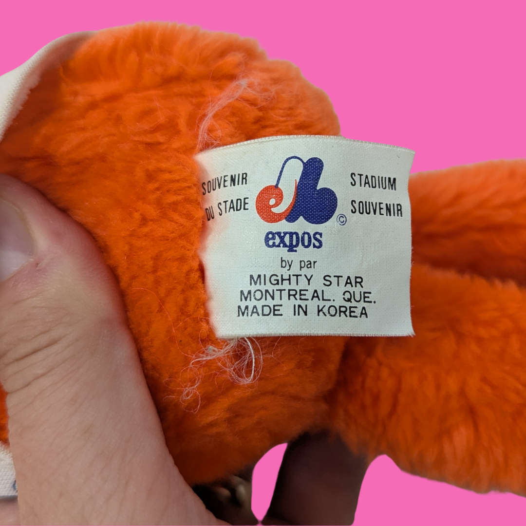 Vintage 1980's Montreal Expos Youppi Plushie
