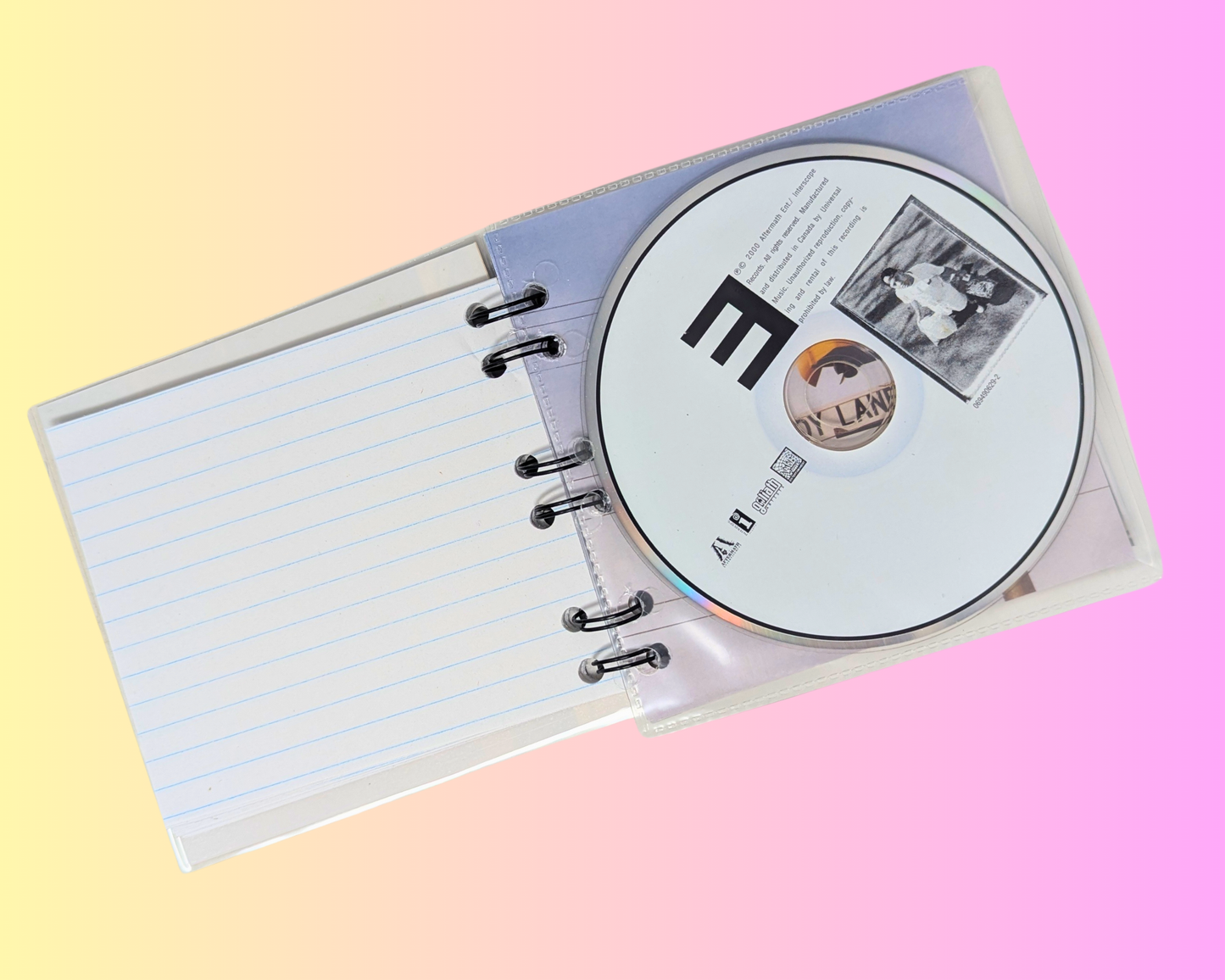 Eminem, le carnet de notes LP CD de Marshall Mathers