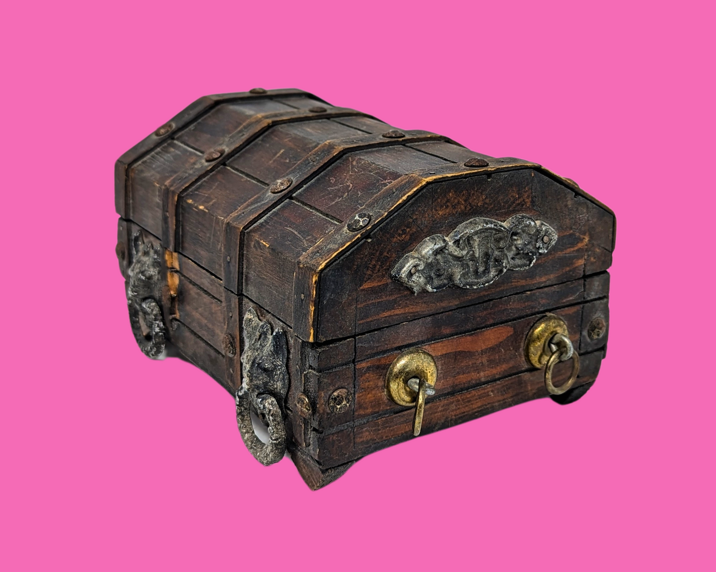 Vintage 1980's Small Wooden Chest