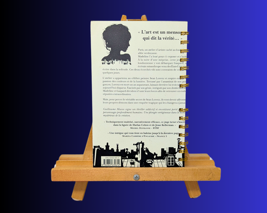 Handmade and Upcycled Un Appartement à Paris Novel by Guillaume Musso Notebook