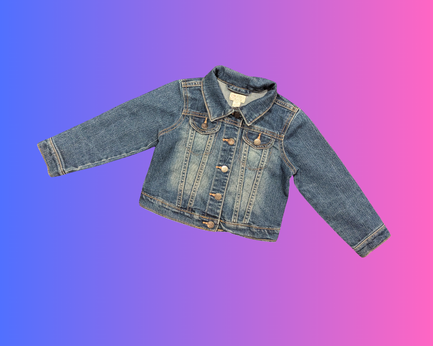 Handmade, Upcycled The Nightmare Before Christmas Denim Jacket Size 3 Years Old