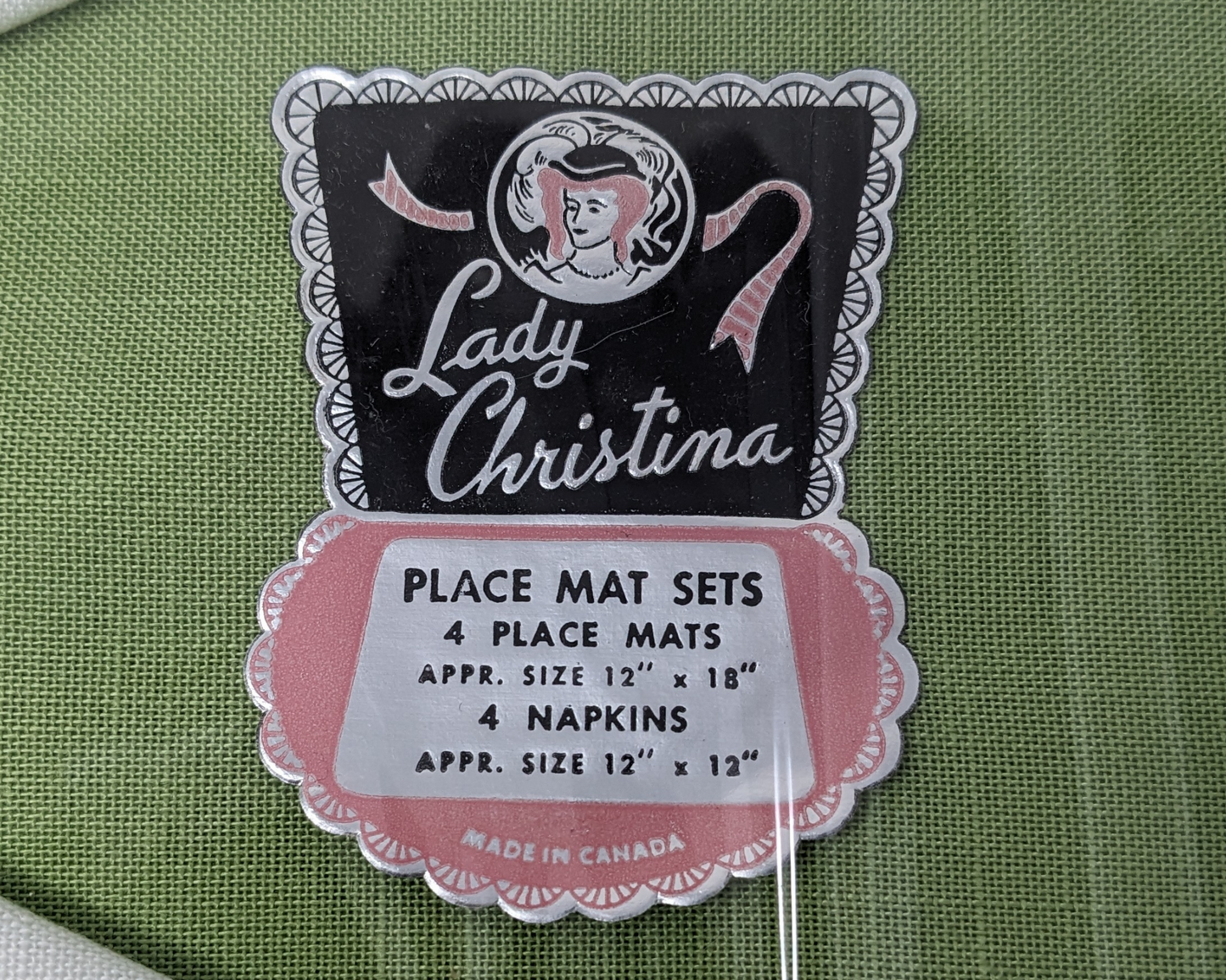 Vintage 1950's Sealed Luxury Place Mat Set by Lady Christina in Original Packaging