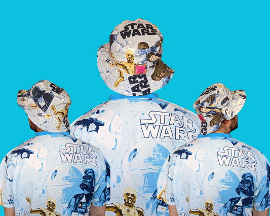 Star Wars Reversible Bucket Hats For Adults Made from Vintage, Upcycled Star Wars Bedsheets