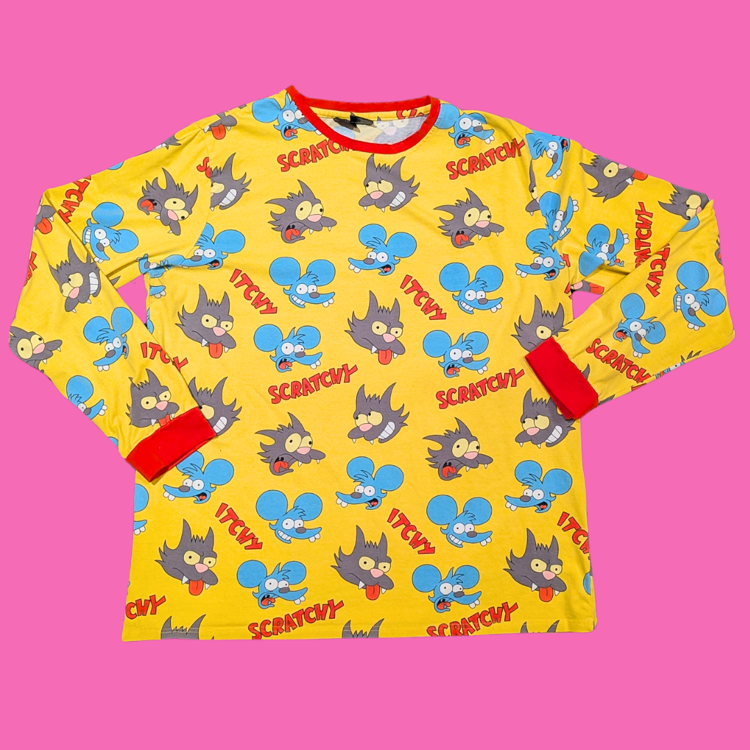 The Simpsons Itchy and Scratchy Cakeworthy Shirt Size XL