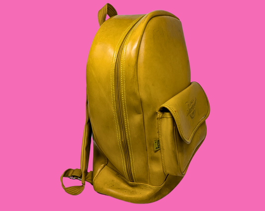 Sac à dos Dr. Martens en cuir jaune, style caoutchouc