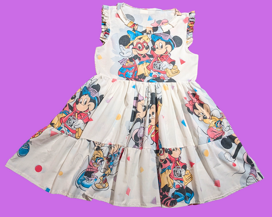 Mickey Mouse et Minnie Mouse en vacances de Walt Disney, faits à la main et recyclés, taille M