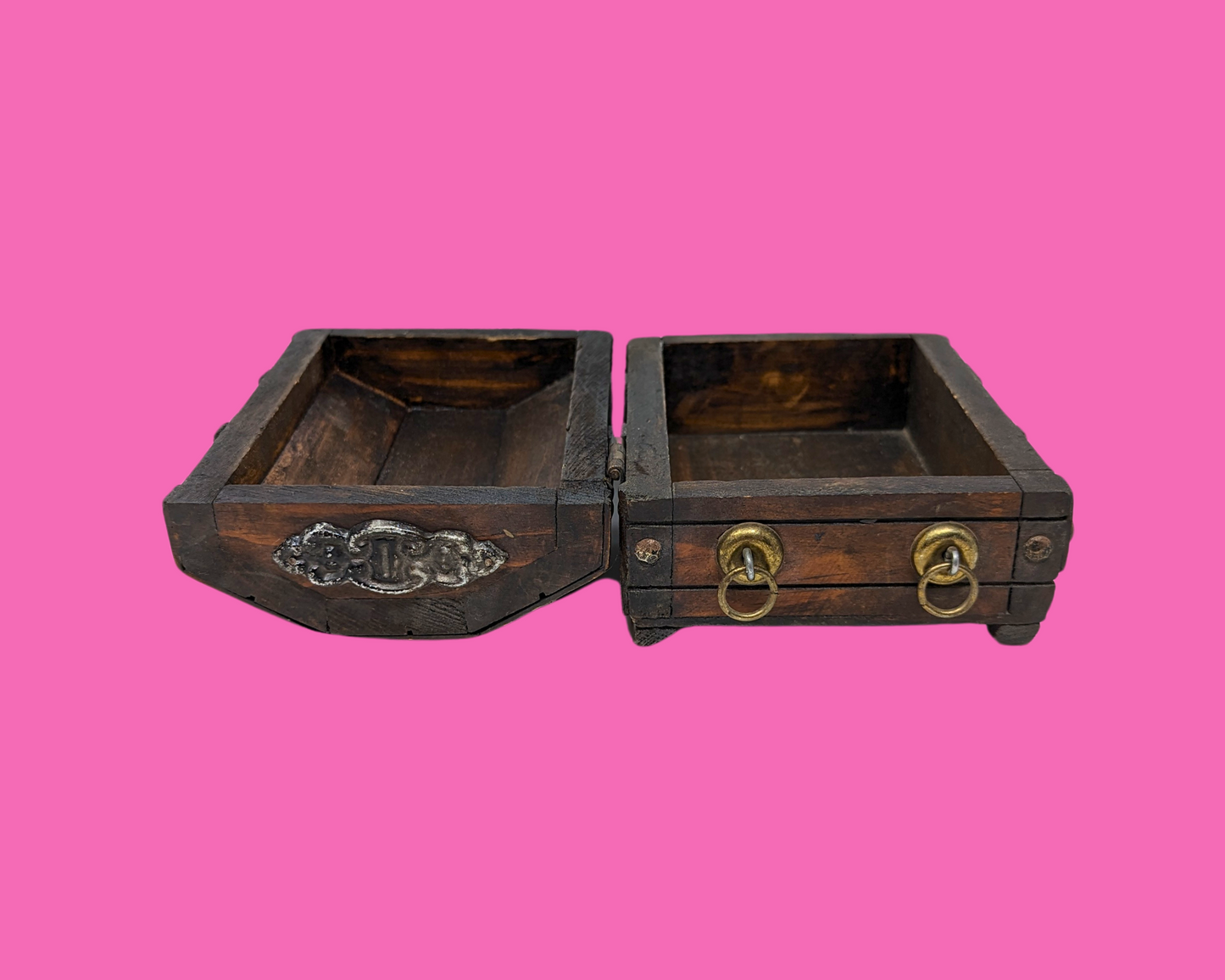 Vintage 1980's Small Wooden Chest
