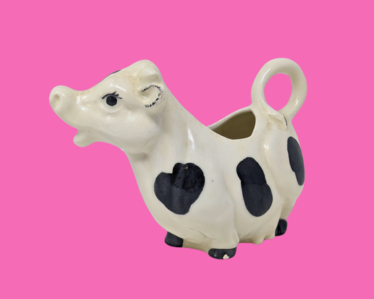 Vintage 1990's Adorable Cow Gravy Bowl Made in Vermont
