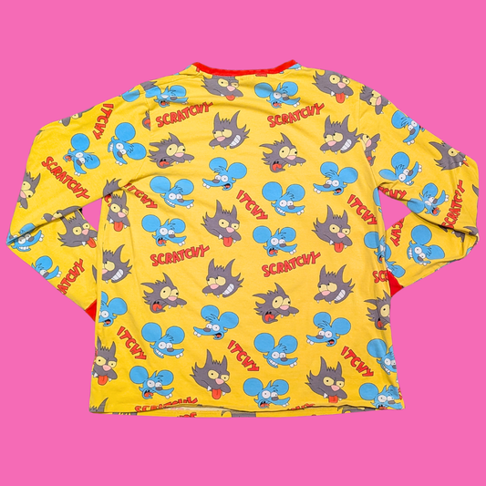 The Simpsons Itchy and Scratchy Cakeworthy Shirt Size XL