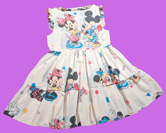 Mickey Mouse et Minnie Mouse en vacances de Walt Disney, faits à la main et recyclés, taille M