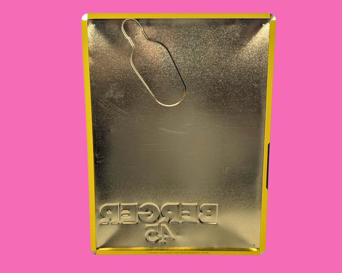 Y2K Pastis Berger 45, France Metal Rectangle Interior Decoration Sign