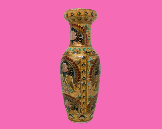 Petit vase asiatique vintage des années 1990