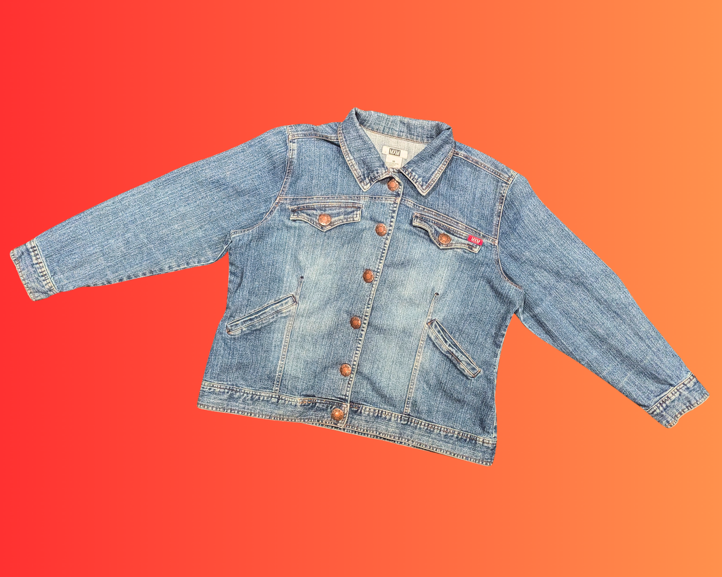 Handmade, Upcycled Stranger Things, Summer of '85 Denim Jacket Size 18 (XL)