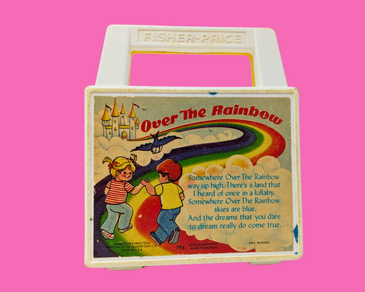 Boîte à musique Fisher Price vintage des années 1980 jouant Somewhere Over the Rainbow