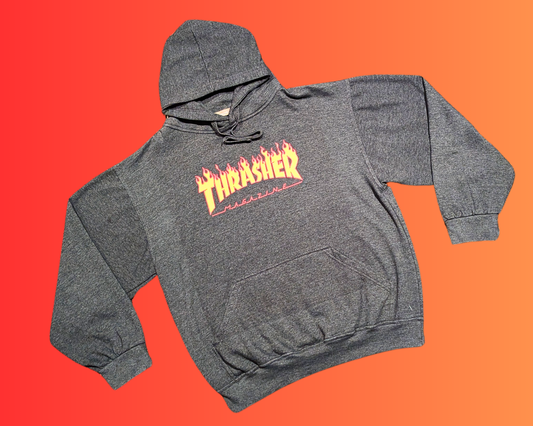 Sweat à capuche vintage Thrasher Magazine des années 1990, taille L