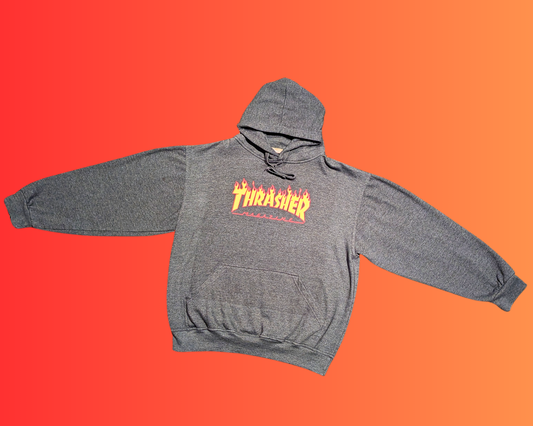 Sweat à capuche vintage Thrasher Magazine des années 1990, taille L