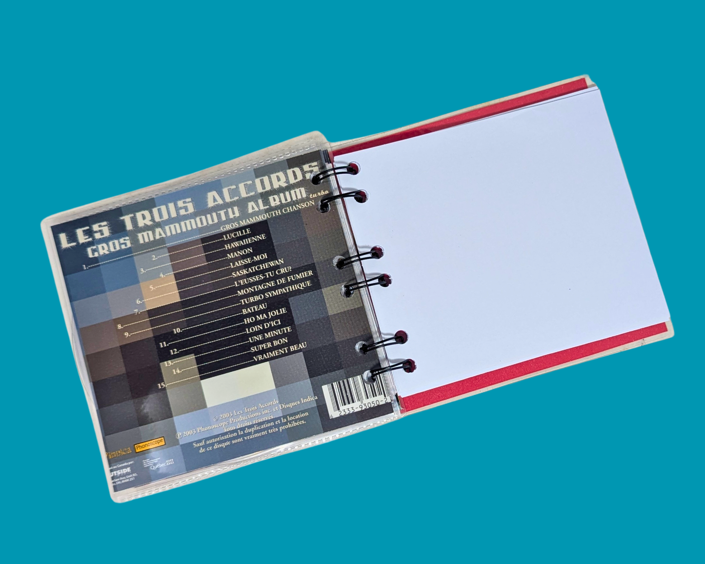 Les Trois Accords, Gros Mammouth Album CD Notebook