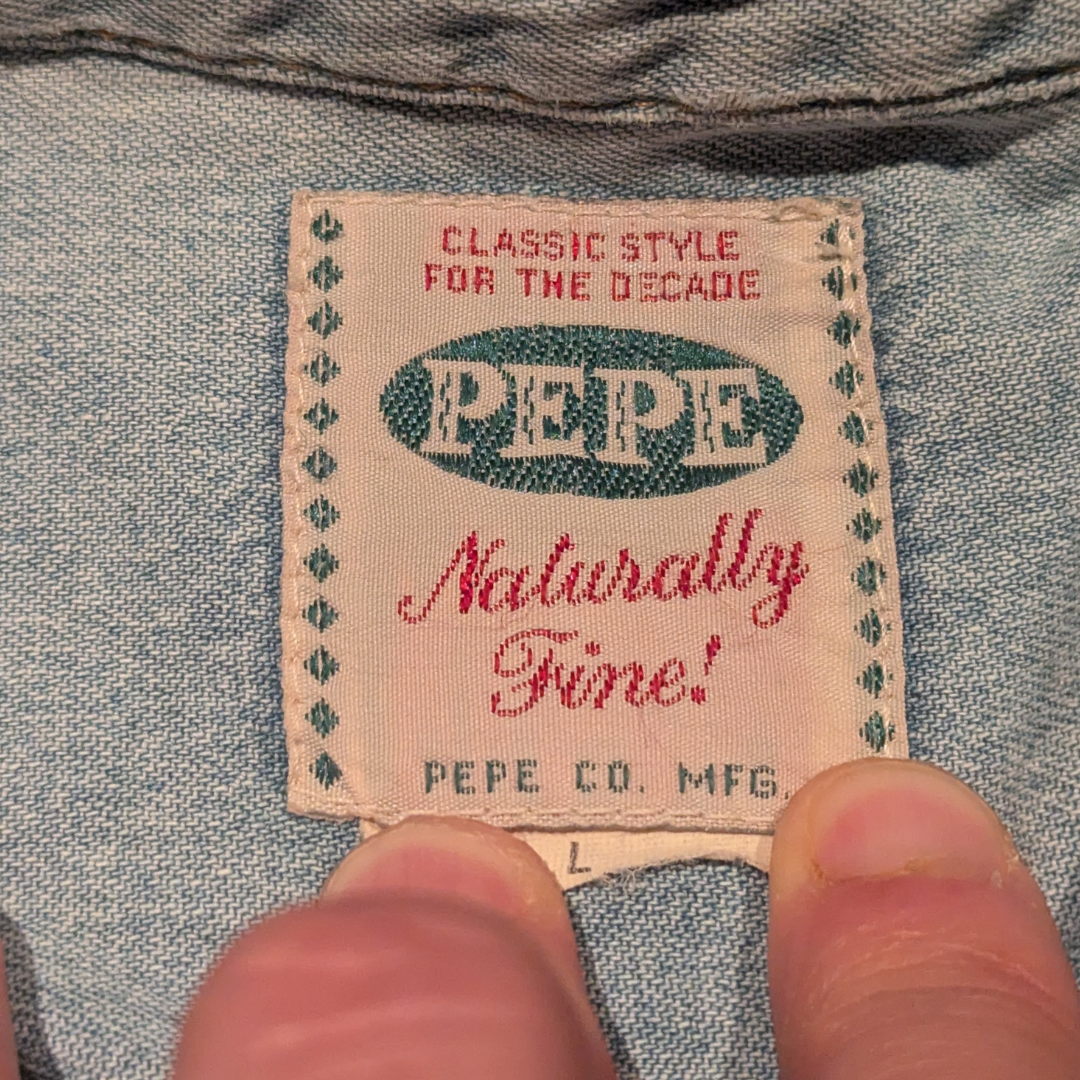 Vintage 1990's Pepe Jeans Denim Shirt Size L