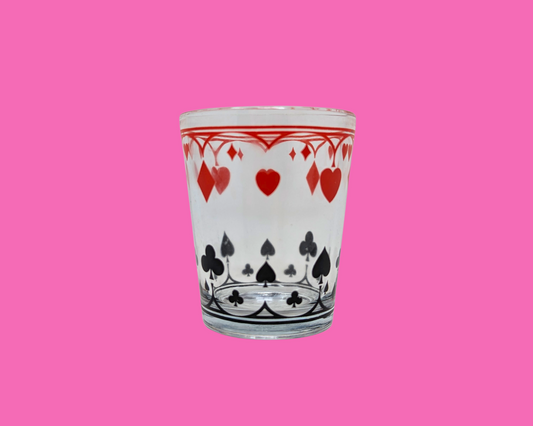 Jeu de cartes vintage des années 1980, petit verre