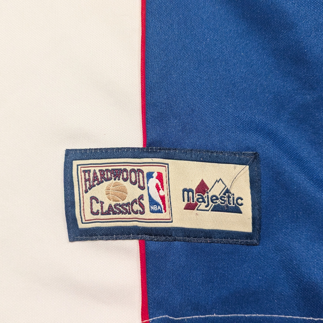 Maillot d'échauffement Majestic NBA Sixers à fermeture éclair quart de pouce pour homme