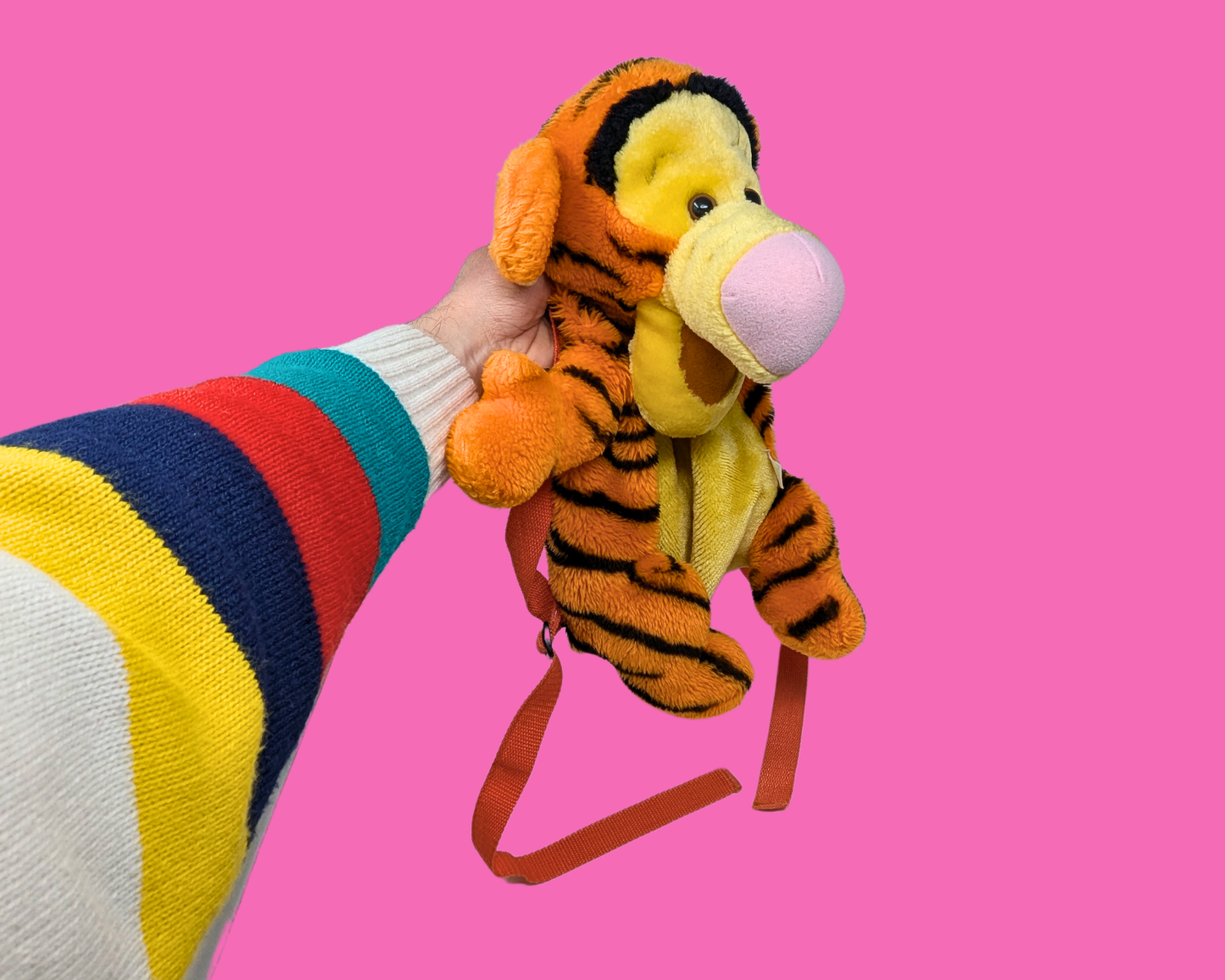 Sac à dos vintage Disney Winnie l'ourson Tigrou en peluche pour enfants des années 1990