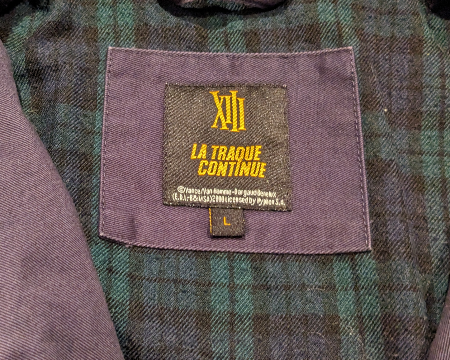 Y2K Dark Purple XIII La Traque Continue Jacket Size L