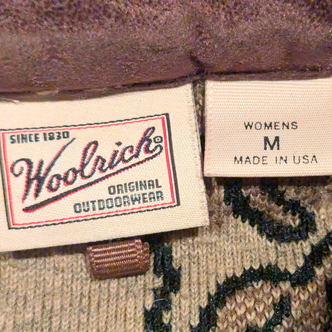 Vintage 1990's Woolrick Sheep Print Fleece Size M for Women