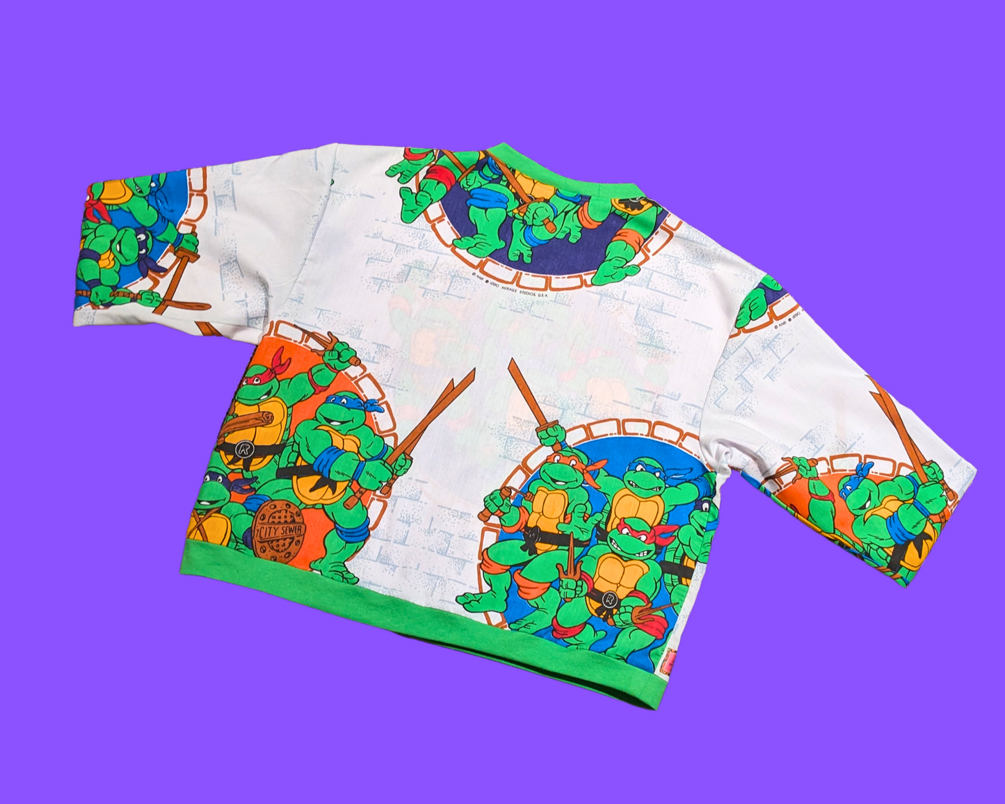 Handmade, Upcycled Teenage Mutant Ninja Turtles Sweater Oversized M