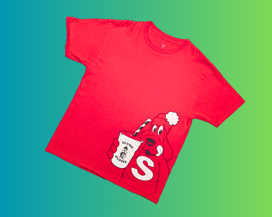 T-shirt vintage rouge Slush Puppie des années 1990, taille L