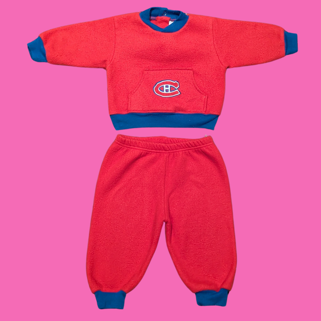 Vintage 1990's Montreal Canadiens Children's Pyjamas Size 12 Months