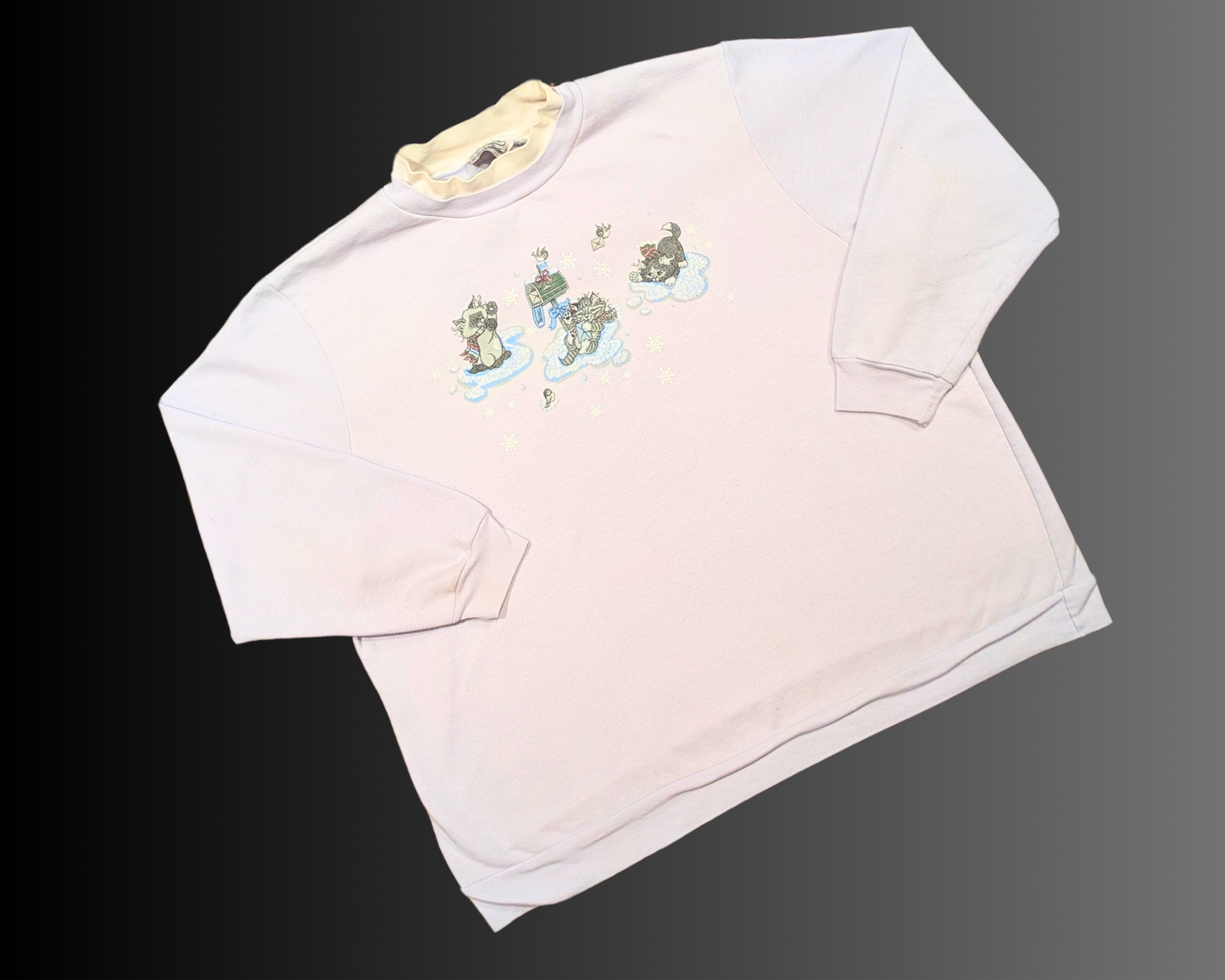 Vintage 1990's Cats With The Snowflake Crewneck Size XL