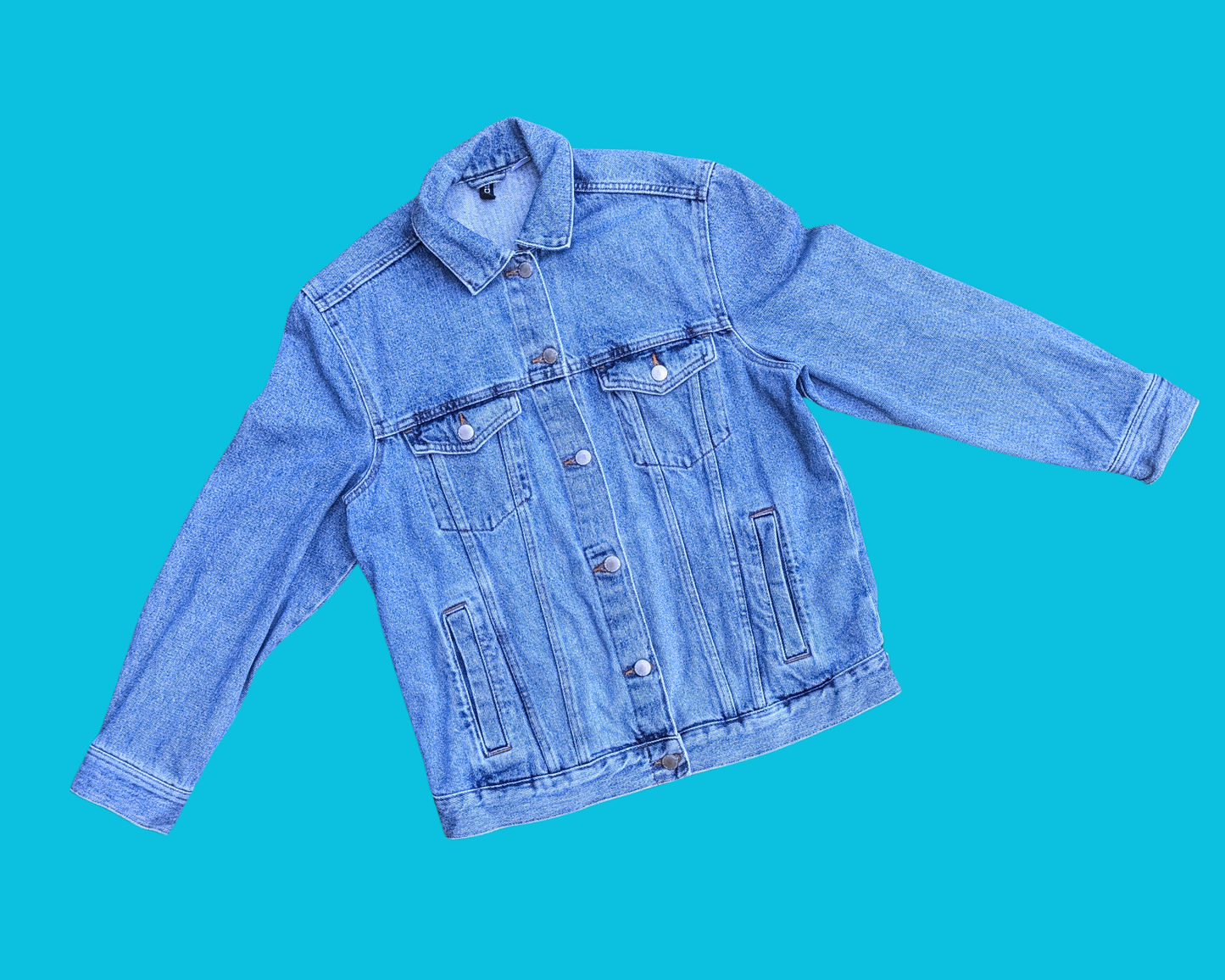 Veste en jean Le Magicien d'Oz faite à la main et recyclée, taille L