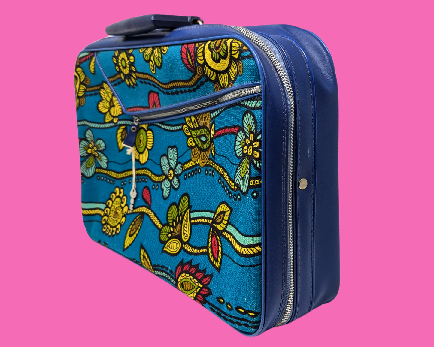 Valise vintage Groovy des années 1960 fabriquée au Japon