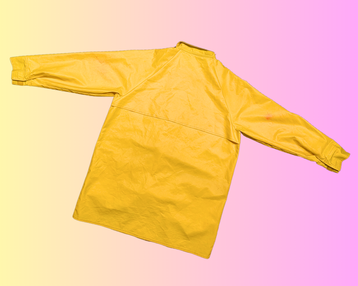 Vintage 1990's Yellow Vinyl Raincoat by Charles River Apparel Size S