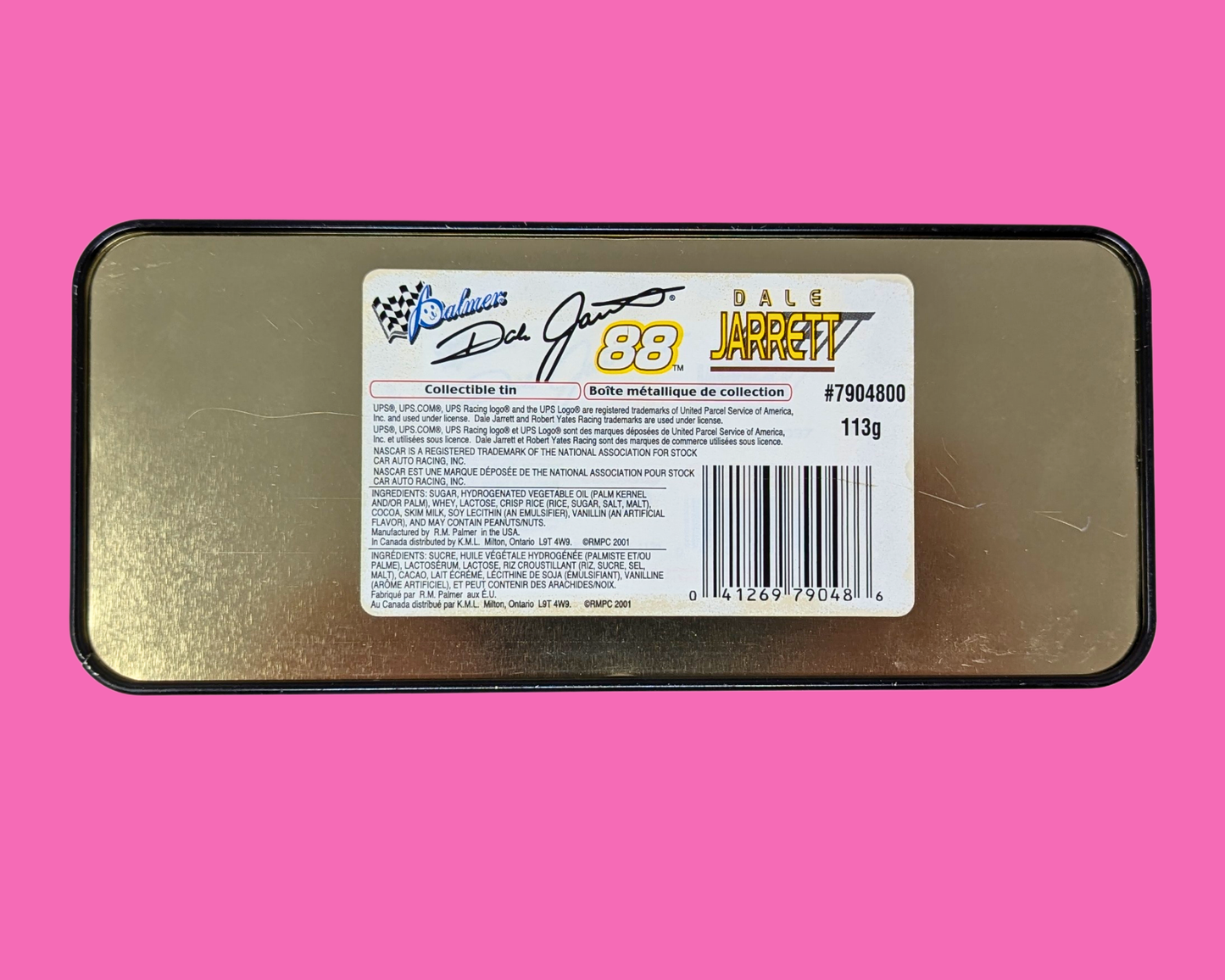 Boîte métallique de collection Y2K Nascar UPS Dale Jarrett