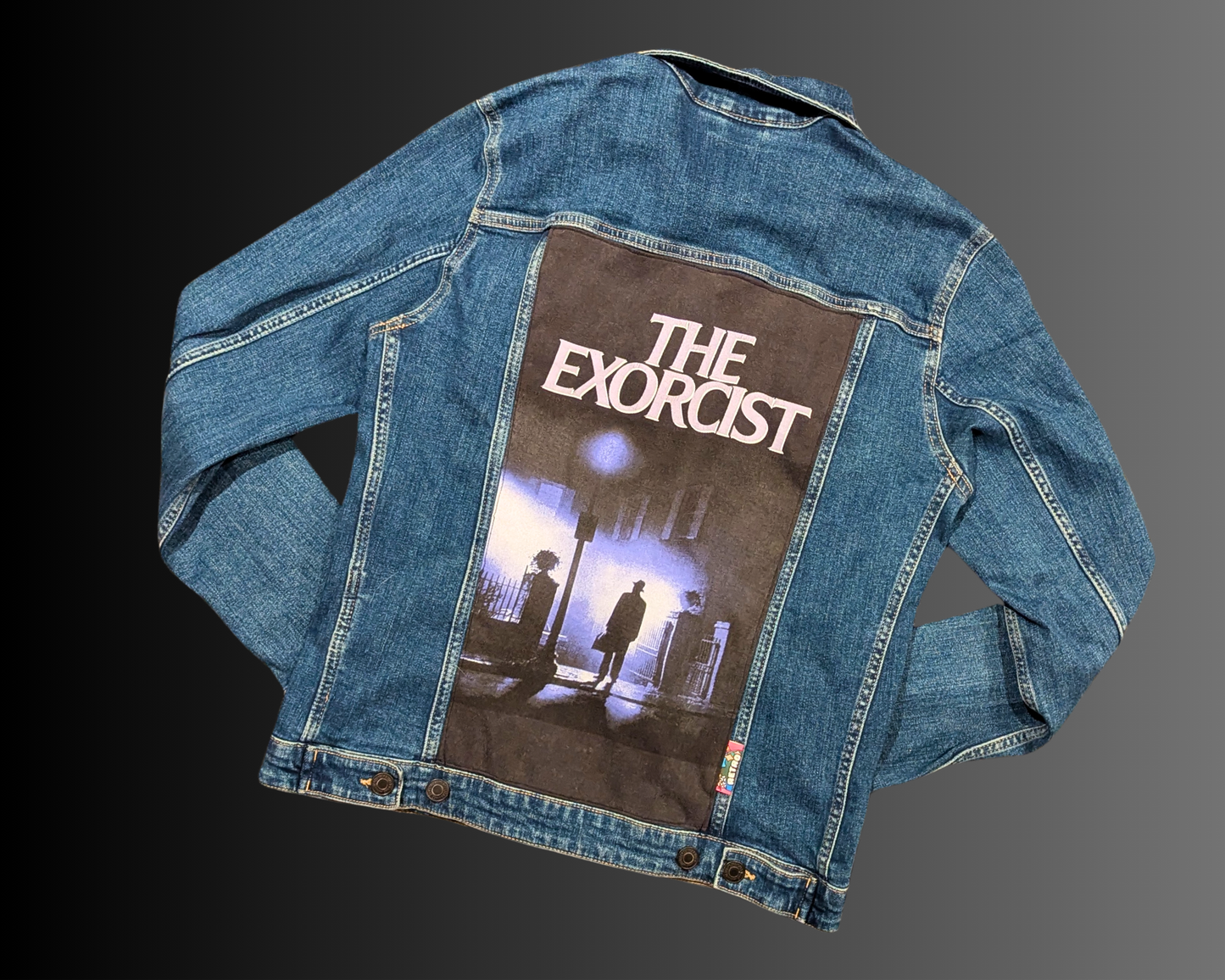 Handmade, Upcycled The Exorcist Denim Jacket Size M