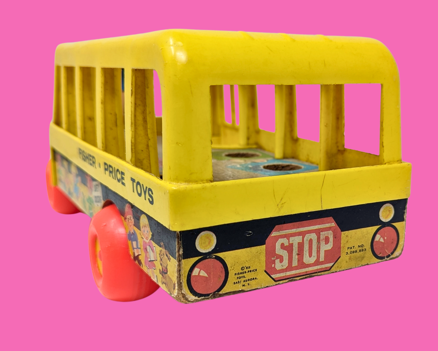 Vintage 1965 Fisher Price Bus Toy