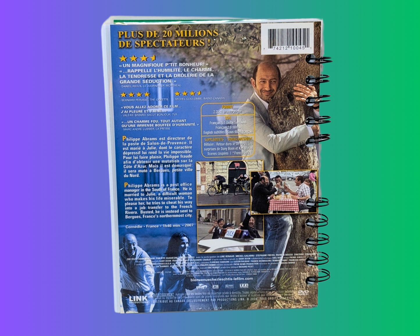 Bienvenue Chez Les Ch'tis DVD Movie Notebook