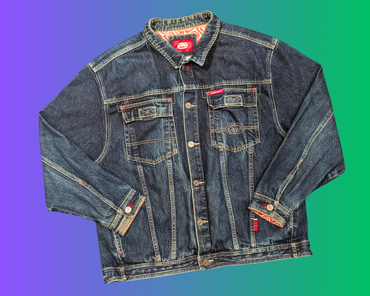 Handmade, Upcycled Jurassic World Denim Jacket Size L