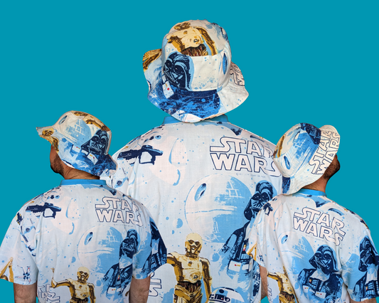 Star Wars Reversible Bucket Hats For Adults Made from Vintage, Upcycled Star Wars Bedsheets