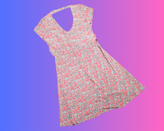 Vintage 1990's Lovely, Pink and Floral Light Dress Size S