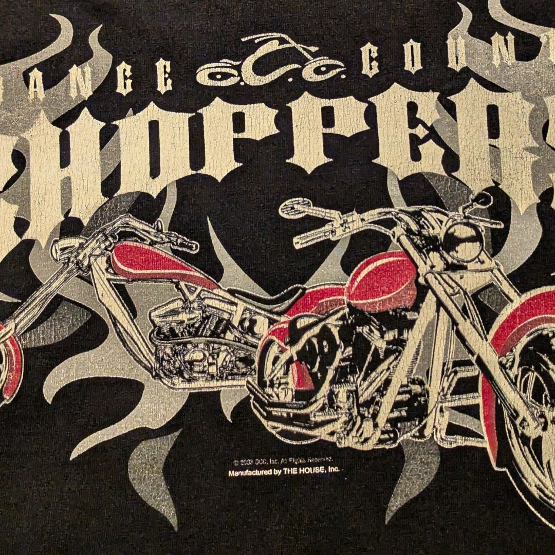 Y2K Orange Country Choppers Long Sleeves Shirt Size L