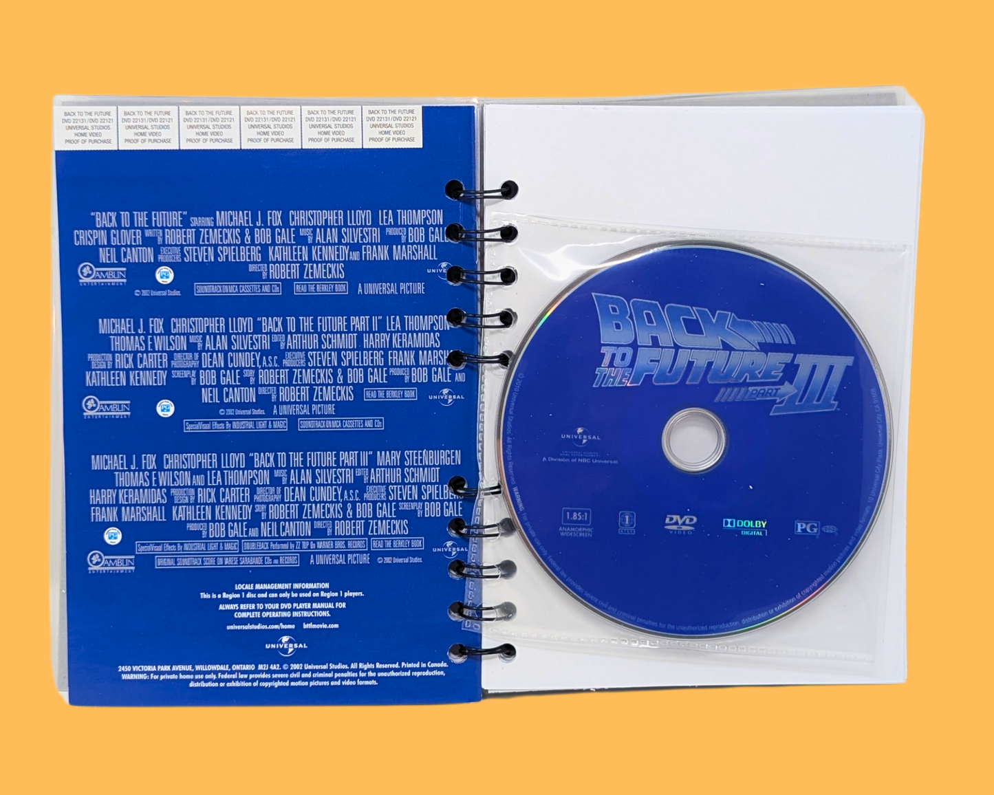 Back to the Future, The Complete Trilogy DVD Movie Notebook