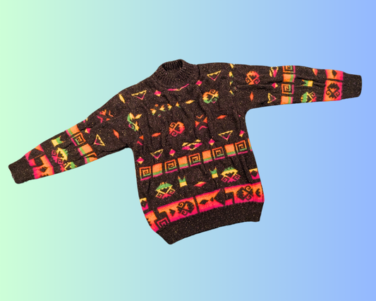 Vintage 1990's United Colors Of Benetton Virgin Wool, Knit Sweater Made in Italy Size S