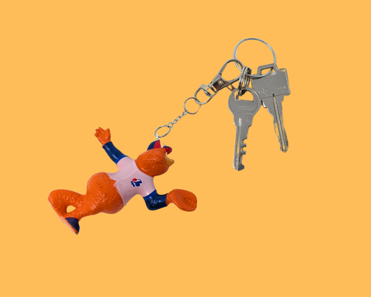 Porte-clés mascotte Youppi! des Expos de Montréal, fait main et recyclé