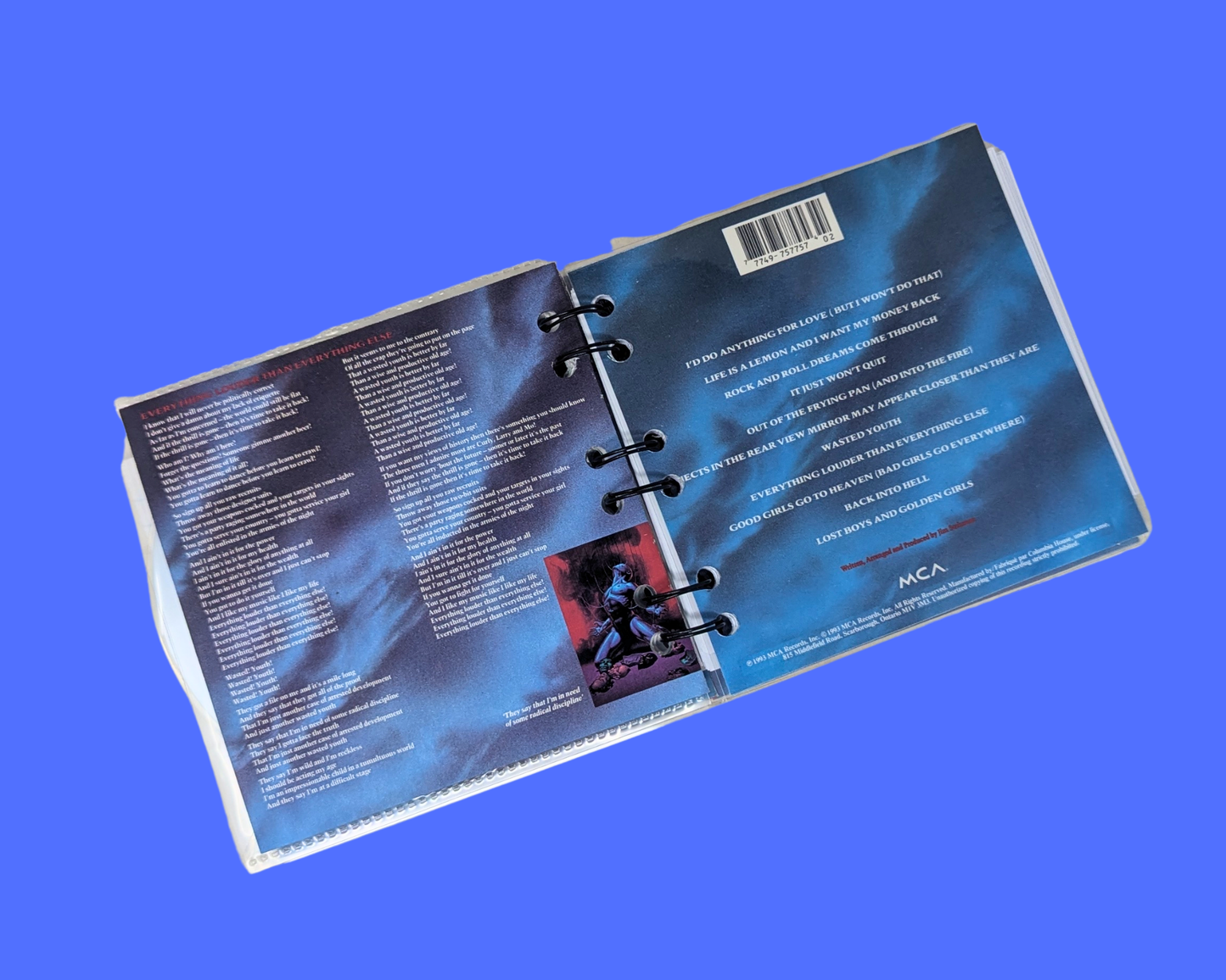 Meatloaf, Bat Out of Hell II CD Notebook