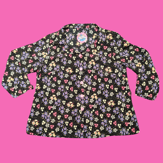 Vintage 1990's Floral Blouse Size M-L